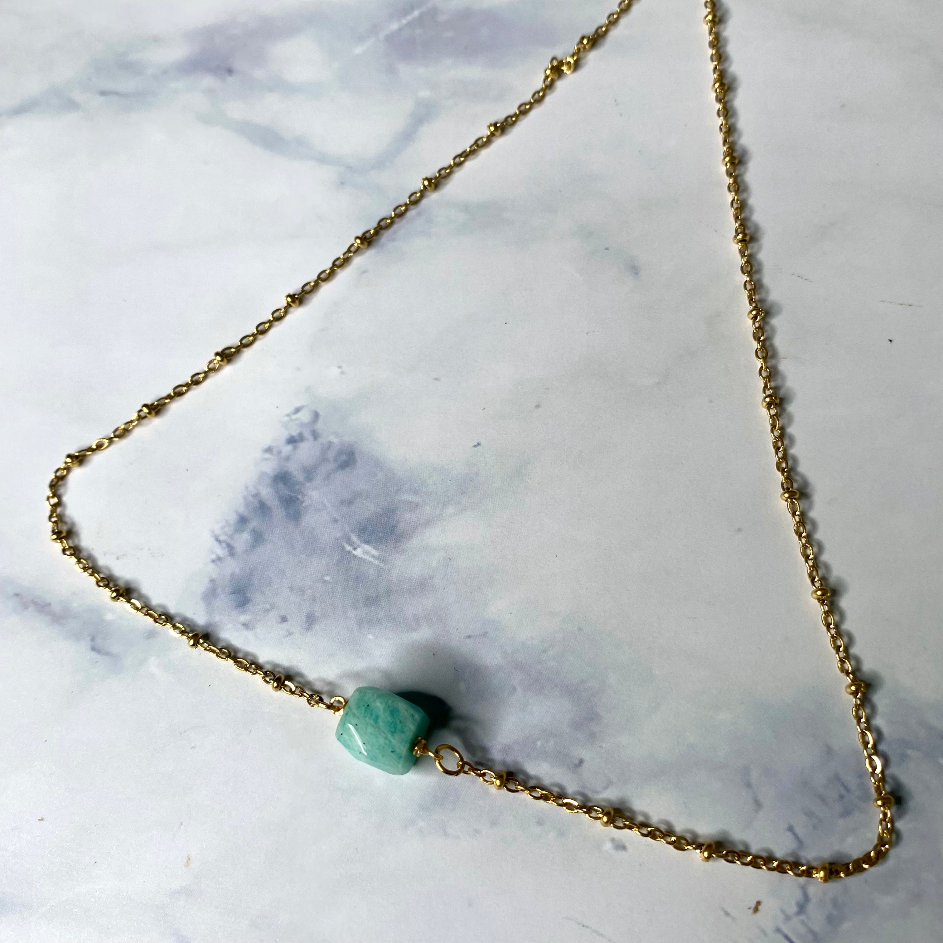 Amazonite Drop Necklace